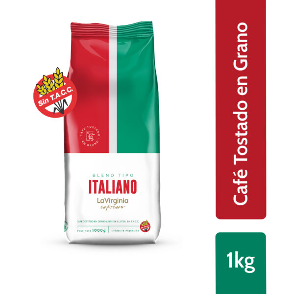 Café Tostado en grano Italiano x 1 kilo - Imagen 2