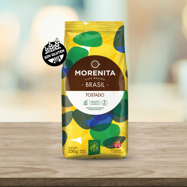 Morenita Café Tostado molido Brasil 100% x 250 Grs. - Imagen 3