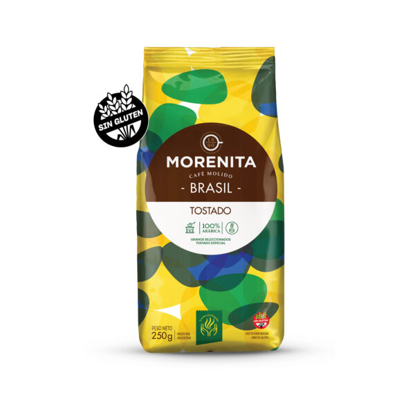 Morenita Café Tostado molido Brasil 100% x 250 Grs.
